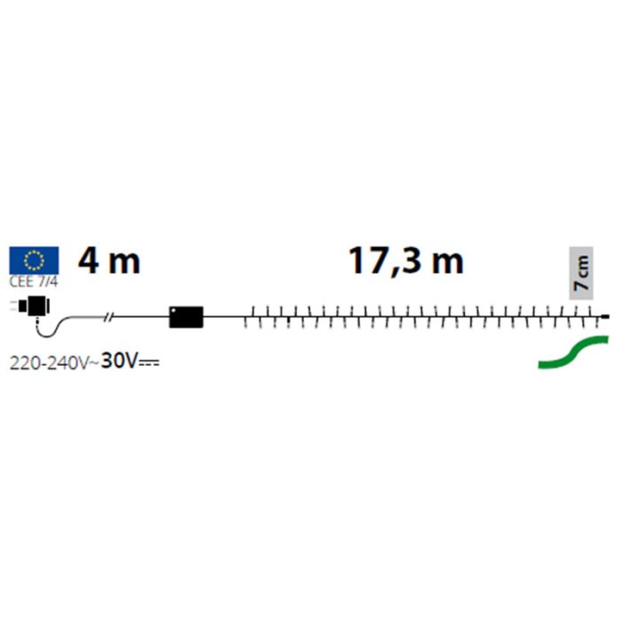 Catena luci bianco caldo 240 miniled