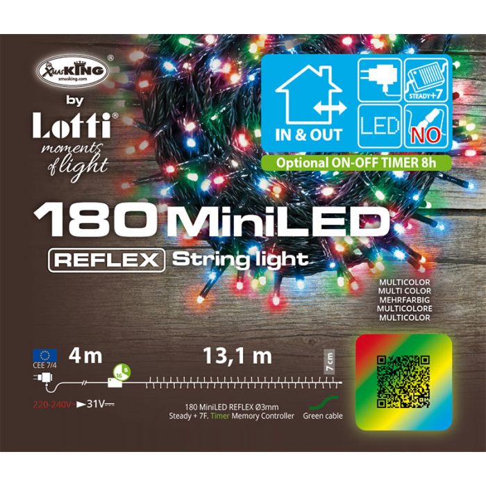 Catena luminosa multicolor 180 led