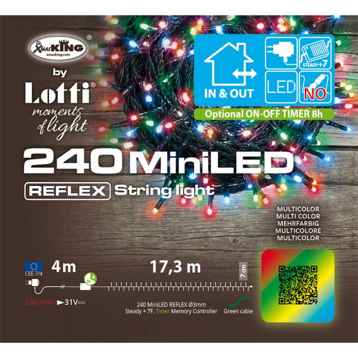 Catena luminosa multicolor 240 led Box