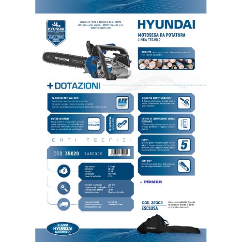 Motosega da potatura Hyundai-Scheda Tecnica