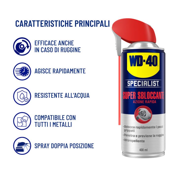 WD-40 Super Sbloccante Caratteristiche principali