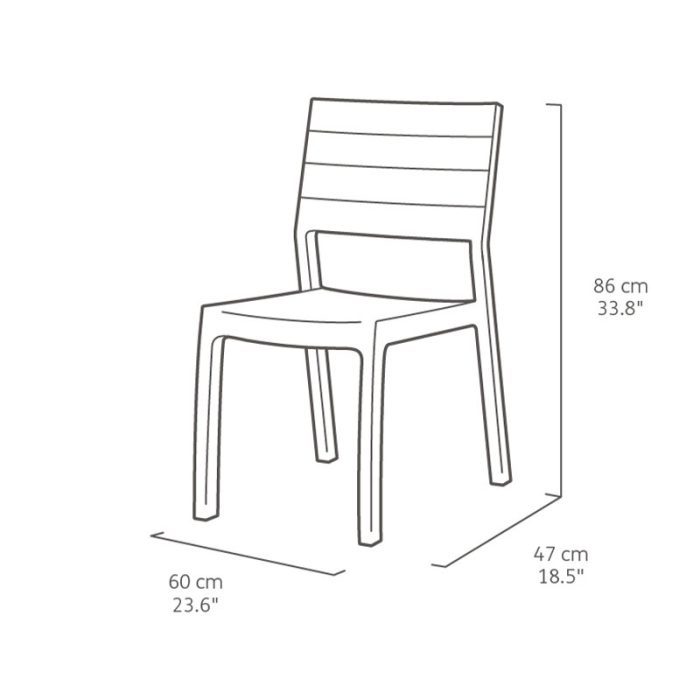 Sedia da esterno Harmony Dimensioni